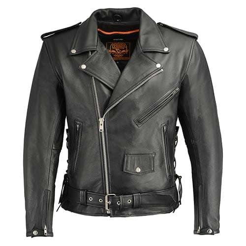 Milwaukee The Legend Classic Black Premium Leather Motorcycle Jacket