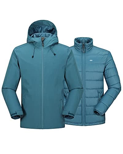 Men's 3-in-1 Waterproof Ski Jacket for Winter Sports