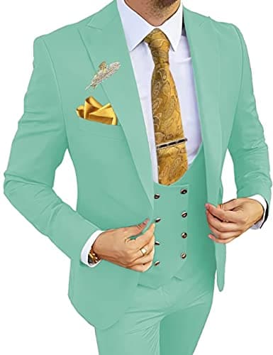 Wangyue 3-Piece Slim Fit Suits for Men