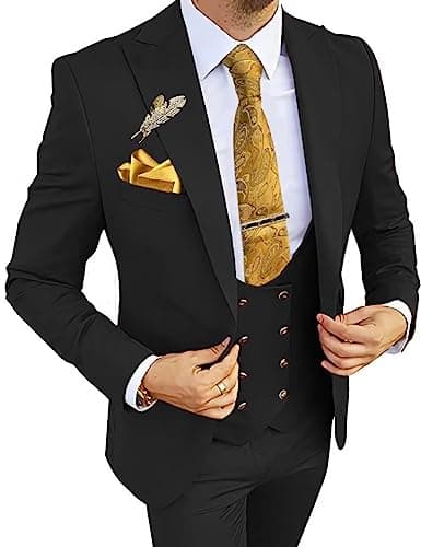 Wangyue 3-Piece Slim Fit Suits for Men