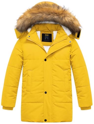 Thick Winter Coat for Boys: CREATMO US Sherpa Long Parka Jacket
