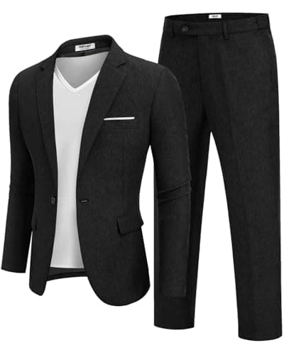 COOFANDY Men's Classic Fit 2-Piece Suit Set for Casual or Business Wear