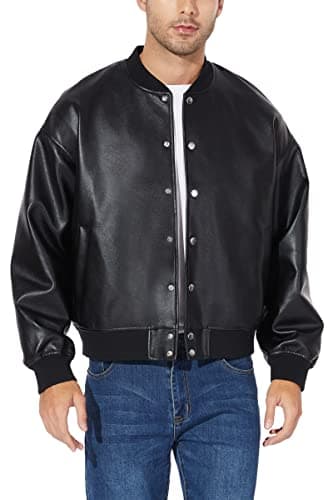 Stylish Fahsyee Leather Bomber Jacket for Men