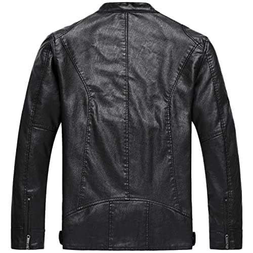 WULFUL Men's Vintage Stand Collar Global Recycled Standard Leather Jacket for Motorcyclists
| WULFUL Men's Stand Collar Global Recycled Standard Leather Jacket and Coat for Casual Wear
| WULFUL Men's Global Recycled Standard Stand Collar Leather Jac