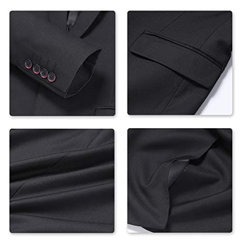 Cloudstyle Mens Classic Fit 3 Piece Dress Suit Wedding Formal Jacket & Vest & Pants
