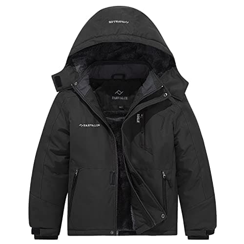 FARVALUE Boys' Waterproof Winter Ski Jacket Windbreaker Coat