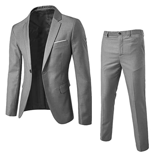 BIFUTON Men's Slim Fit 1-Button Tuxedo Suit for Party, Wedding, Business