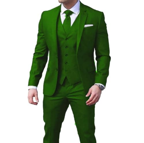 Loravita Men's Slim Fit Notched Lapel Business Suit Set for Formal Occasions