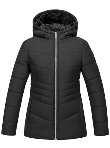 WULFUL Girl's Winter Waterproof Warm Hooded Parka Jacket