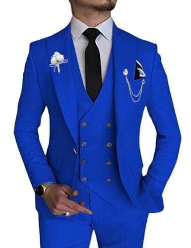 Slim Fit Double Breasted Men's Suit for Wedding and Events