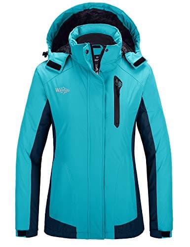 wantdo Women's Waterproof Ski Jacket | Warm Winter Windproof Fleece Rain Coat