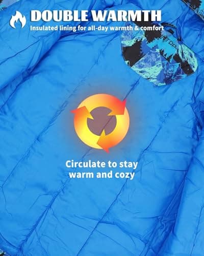 Owntop Kids Winter Ski Jacket Waterproof Puffer