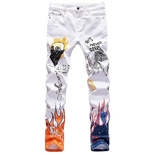 Slim Fit Men's Ripped Stretch Jeans