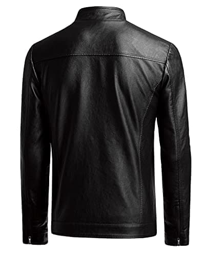 Fairylinks Men's Casual Faux Leather Jacket for Fall Winter Comfort and Style
| Fairylinks Men's Casual Faux Leather Jacket Practical for Work and Casual Wear
| Fairylinks Men's Casual Faux Leather Jacket Stylish Design with Multiple Pockets