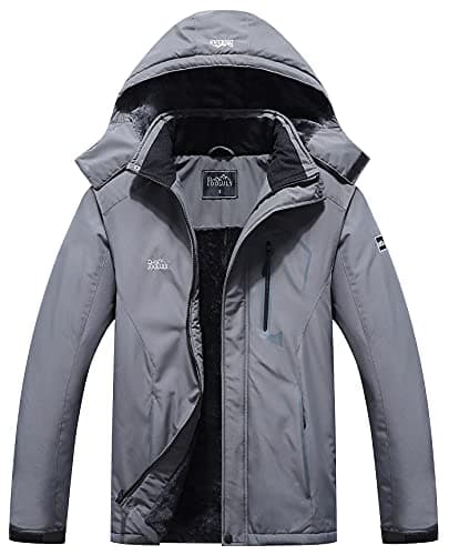 Pooluly Men's Waterproof Winter Jacket