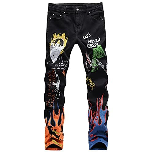 Slim Fit Men's Ripped Stretch Jeans