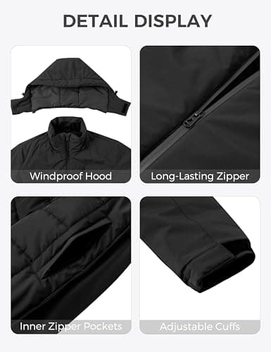 Wantdo Men's Mountain Waterproof Winter Ski Jacket