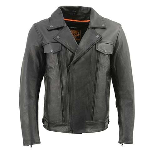 Milwaukee The Legend Classic Black Premium Leather Motorcycle Jacket