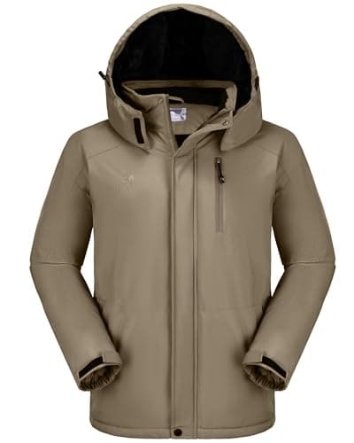 CAMELSPORTS Mens Winter Waterproof Snow Ski Jacket with Faux Fur Hood