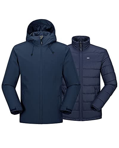 Men's 3-in-1 Waterproof Ski Jacket for Winter Sports