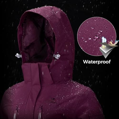 CAMEL CROWN Women's Waterproof 3-in-1 Snow Jacket Winter Coats