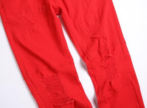 Slim Fit Men's Ripped Stretch Jeans