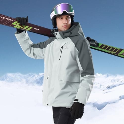 Men's 3-in-1 Waterproof Ski Jackets with Inner Fleece Coat