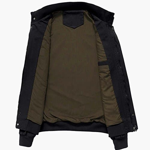 CRYSULLY Men's Casual Windbreaker Jacket with Cargo Pockets