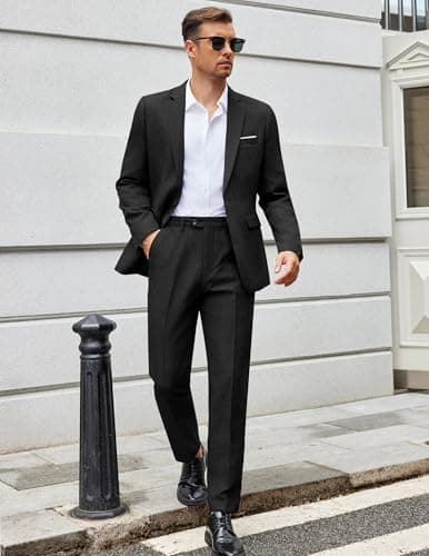 COOFANDY Men's Classic Fit 2-Piece Suit Set for Casual or Business Wear