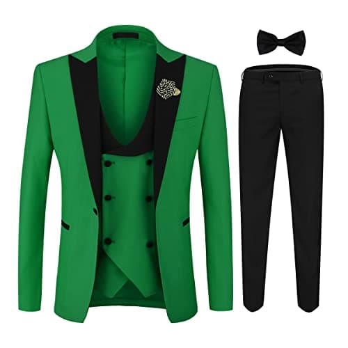 YFFUSHI Men's Slim Fit One-Button Prom Suit Set