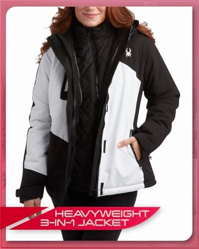 Spyder Women's Reversible Insulated Snow Ski Jacket - 3 Looks in 1 (S-XL)