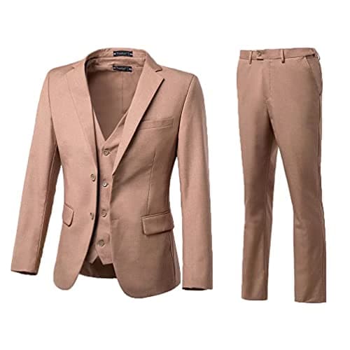 Slim Fit 3-Piece Men's Business Suit for Wedding, Prom, and Business Events