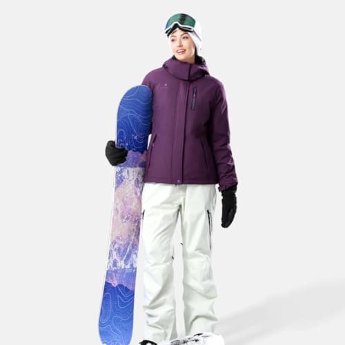 CAMEL CROWN Women's Waterproof Winter Ski Jacket Hooded