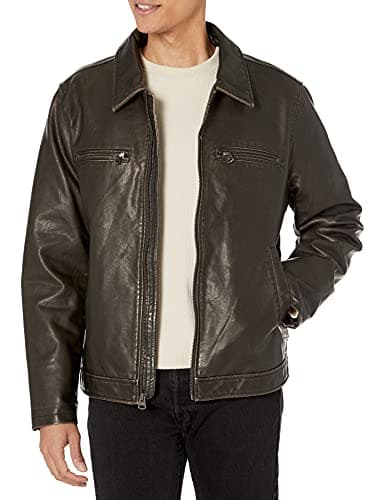 Levi's Men's Faux Leather Laydown Collar Racer Jacket