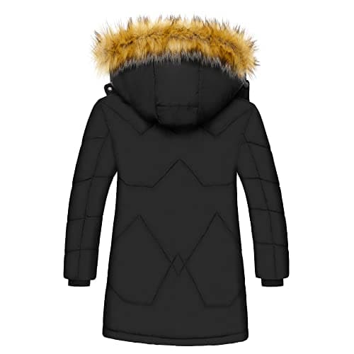 WULFUL Girl's Winter Waterproof Down Puffer Jacket with Warm Hood