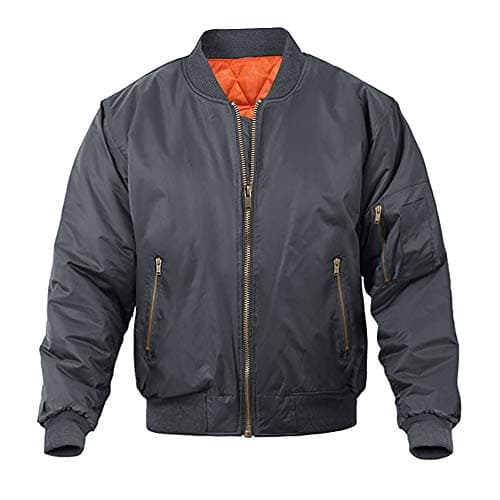 MAGNIVIT Men's Casual Bomber Jacket for Fall and Winter