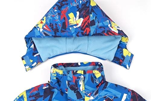 Vrilibo Boys' Waterproof Ski Jacket, Warm Fleece Winter Snow Coat