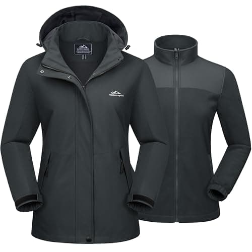 MAGCOMSEN Women's 3-in-1 Water Resistant Ski Jacket Winter Snow Coat