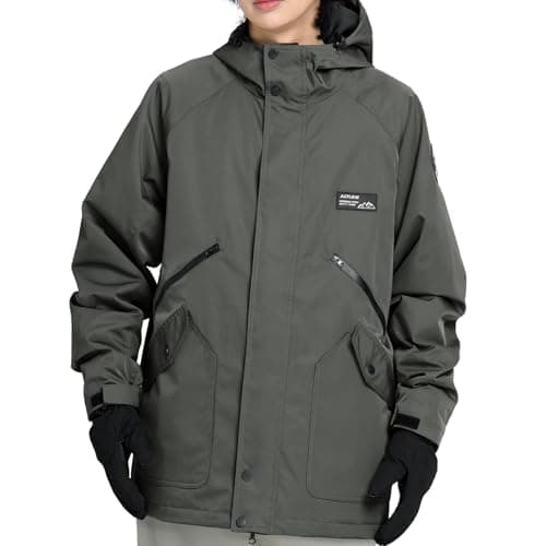 Actleis Men's Waterproof Winter Snowboarding Jacket Windproof Hooded Coat