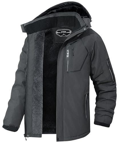 UTWGN Men's Winter Waterproof Ski Jacket Warm Snowboarding Coat