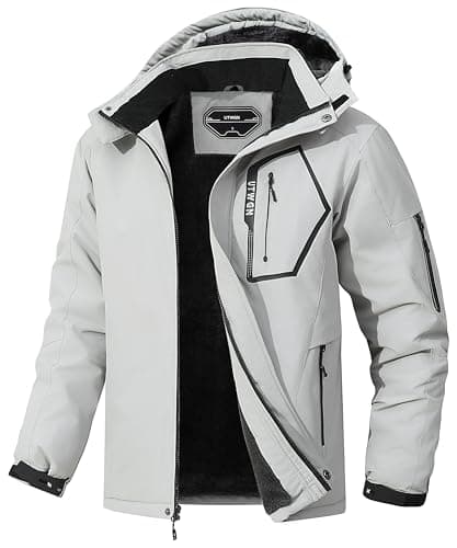 UTWGN Men's Winter Waterproof Ski Jacket Warm Snowboarding Coat