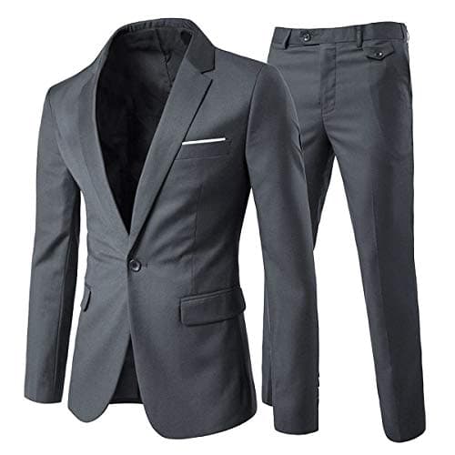 Cloudstyle Men's Slim Fit 1 Button Dress Suit