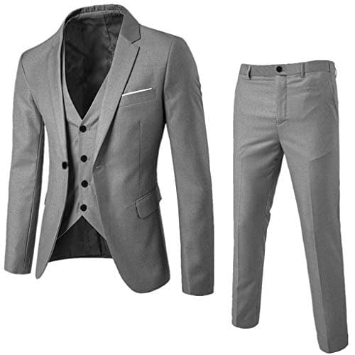 BIFUTON Men's Slim Fit 1-Button Tuxedo Suit for Party, Wedding, Business