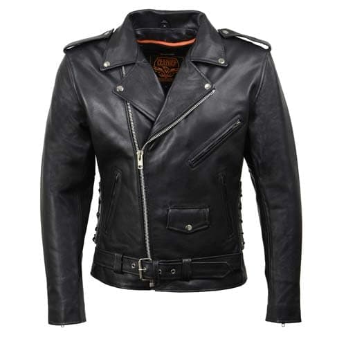 Milwaukee The Legend Classic Black Premium Leather Motorcycle Jacket