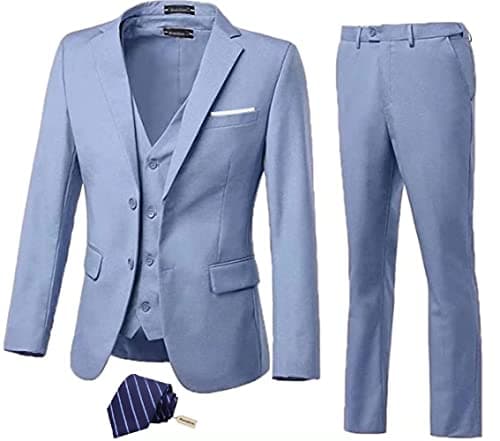 Slim Fit 3-Piece Men's Business Suit for Wedding, Prom, and Business Events