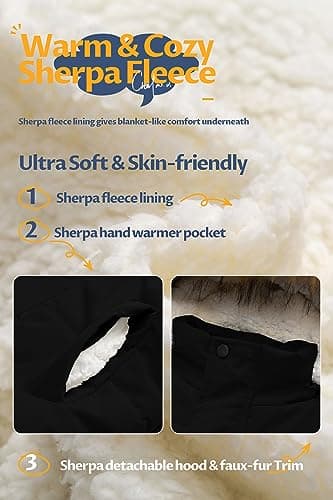 Thick Winter Coat for Boys: CREATMO US Sherpa Long Parka Jacket