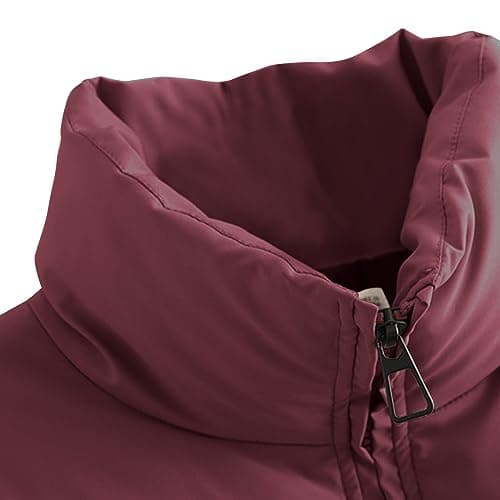 YMADREIG Women's Winter Cropped Down Jacket Zip-Up Padded Coat