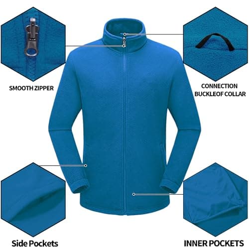 Kugnala Men's Winter Waterproof 3 in 1 Warm Snow Fleece Jacket S-6XL
