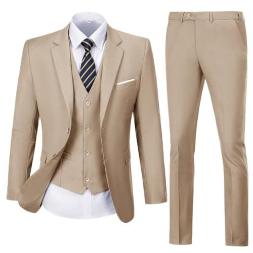 Men's Slim Fit 3-Piece Suit Set for Wedding and Business
