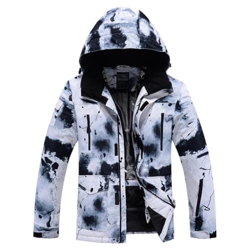 RIUIYELE Men's Insulated Waterproof Ski Suit Winter Skiing Snowboard Jacket Pants Set